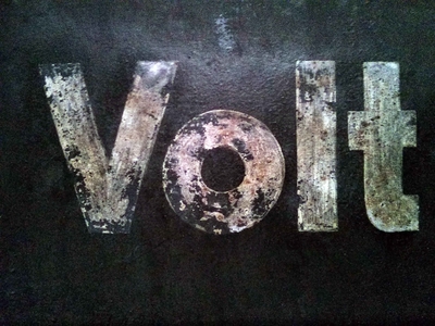 Sign in an old Berlin power station